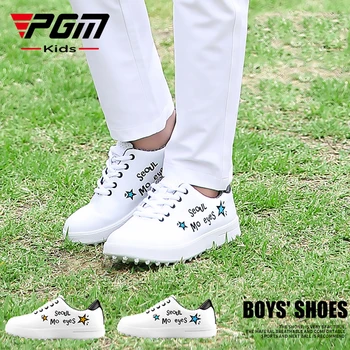 PGM Fiú lányok Golfcipők Vízálló Könnyű Könnyű Puha és légáteresztő Univerzális kültéri sportcipők Univerzális kültéri sportcipők Match-fehér cipők XZ126