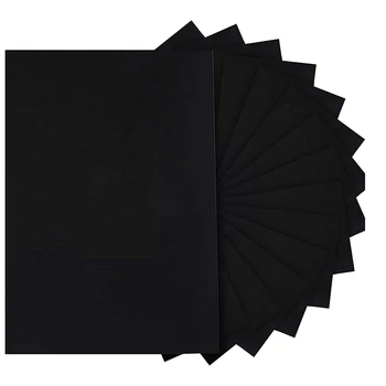 50 lap fekete öntapadó karton 250Gsm vastag papír kártyakészítéshez, meghívókhoz, írószernyomtatáshoz