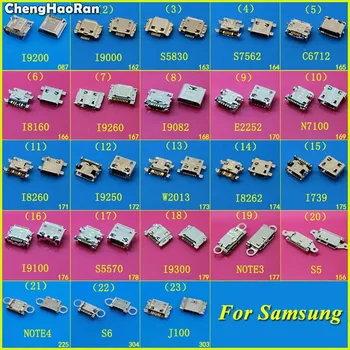ChengHaoRan Samsung Galaxy I9200 I9000 S5830 S7562 C6712 I8160 I9082 E2252 N7100 Micro USB Jack DC töltőaljzat csatlakozó