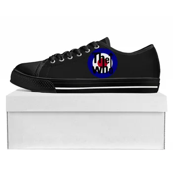The Who Pop Rock Band Low Top Kiváló minőségű tornacipők Férfi Női Tinédzser Vászon Sneaker Prode Alkalmi pár cipő egyedi cipő