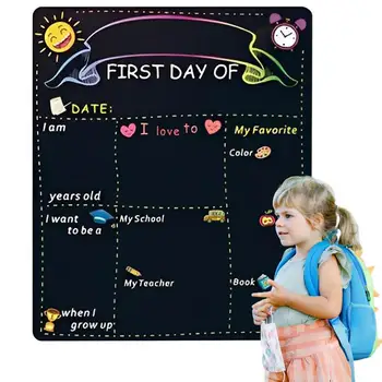 Az iskolaszék első napja kétoldalas vissza az iskolaszékhez tábla 1. napja óvoda/óvoda fotókellékek újrafelhasználható 10 x 12