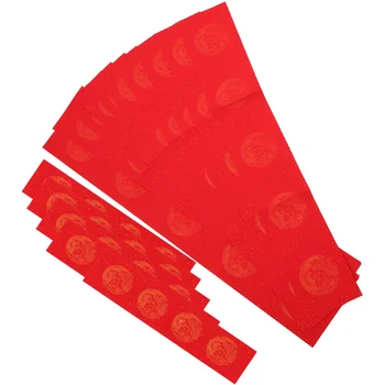 5 Készletek Piros papír Tavaszi fesztivál kupolák Tekercs piros rizspapír Kínai csatolt papír