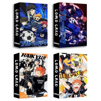 30db/set anime Blue Lock Lomo kártyák Haikyuu fotókártyák HD nyomtatású fotókártyák Anime szerelmeseinek gyűjteménykártya rajongóknak Ajándék