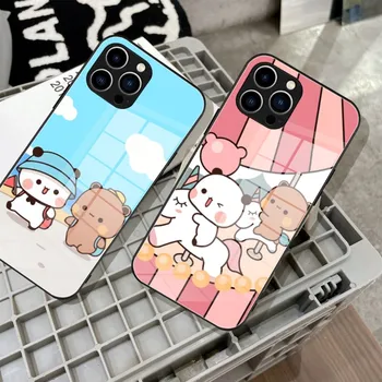 IPhone Panda Bear Hug Phone Case edzett üveghez IPhone 14 13 11 12 Pro 8 7 Plus X 13 Pro MAX XR XS MINI SE 2020 borítókhoz