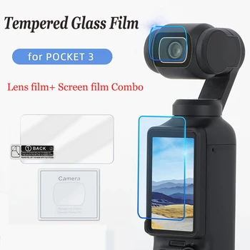 9H edzett üveg film DJI Pocket 3 objektív képernyővédő fólia DJI OSMO Pocket 3 kézi kardános akciókamera tartozékokhoz