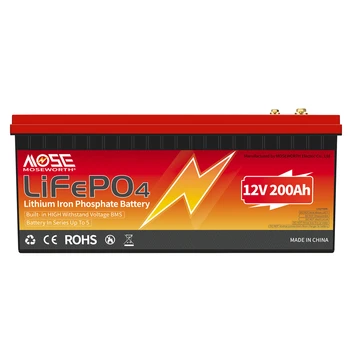 LiFePO4 12V 200Ah tároló akkumulátor BMS lítium teljesítmény 3000 ~ 7000 ciklus lakóautó kempingezőknek golfkocsi napszél