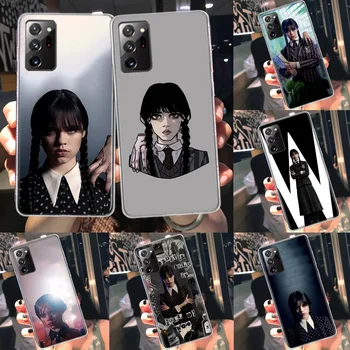szerda Addams Phone Case Galaxy Samsung S22 Plus S21 S23 Ultra S20 FE S10 S10E S9 S8 S7 Edge fedő minta Capa Soft TPU