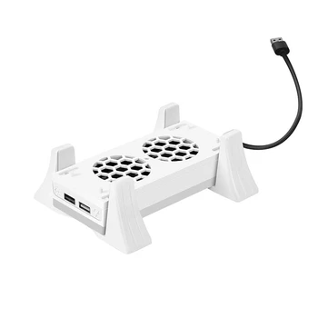 játékkonzol hűtőventilátor állvány talp 3 sebesség állítható LED világítással USB port sorozattartókhoz Játéktartozékok