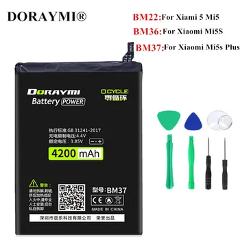 DORAYMI BM22 BM36 BM37 akkumulátor Xiaomi Mi 5 5s Plus Mi5s Plus akkumulátorokhoz Csere telefon Bateria+Tools