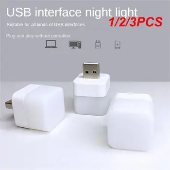 1/2/3PCS Creative Mini USB éjszakai fény Diák szemápolás LED atmoszféra fény vészvilágítás hordozható mobil tápfény USB
