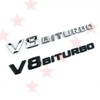 Autó automatikus embléma Jármű logó BITURBO Elblem jelvény illeszkedik a Mercedes karosszéria matricájához