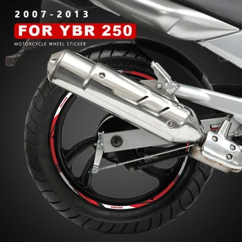 Motorkerékpár kerék matricák vízálló a Yamaha számára YBR 250 tartozékok YBR250 felni matricacsík szalag17 hüvelykes motorkerékpár alkatrészek