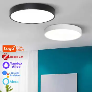 Zigbee Tuya LED mennyezeti lámpa Modern csillár nappali hálószoba Nordic Macaron Smart Home szoba dekoráció Alice asszisztens Alexa