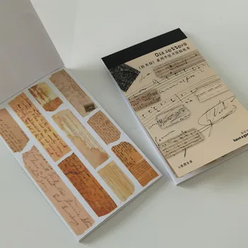 Vintage Zenei jegyzet Levél matrica Szöveges kifejezés Washi papír matricák Scrapbooking anyag címke Napló Írószer Album dekoráció
