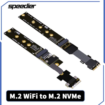ADT R54SF M.2 WiFi-M2 NVMe kiemelő kábel Férfi-anya Gen 3.0 4.0 A.E kulcsadapter M2 NVMe SSD-WiFi bővítőhely