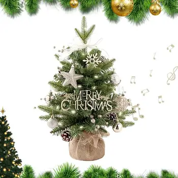 Karácsonyfa forgó zenedoboz LED fény Ragyogó karácsonyfa játékok Kreatív ajándék gyerekeknek, fiúknak és lányoknak