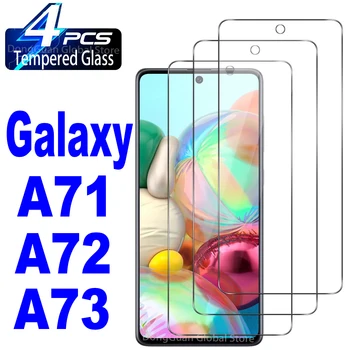 2 / 4Pcs edzett üveg Samsung Galaxy A71 A72 A73 képernyővédő üvegfóliához