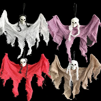 Halloween dekorációk Szellemek Kísértetjárta ház bár KTV Horror Hangulat Függő köpenyek Mini szellem Halloween dekorációk Kellék 2023