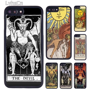 Tarot kártyák Az ördög telefontok iPhone 14-hez 15 13 12 Mini X XR XS Max tok Apple 11 Pro Max 6S 8 7 Plus SE2020-hoz