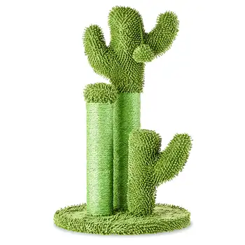 Vibrant Life Cactus Cat Scractching Post játéklabdával, zöld