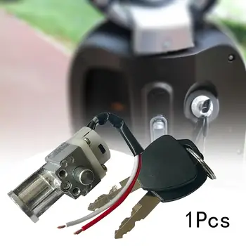  Motorkerékpár akkumulátor zárak hordozható motorkerékpár gyújtáskapcsoló 2 kulccsal vízálló tartós teljesítmény akkumulátor hengerzár 1Set