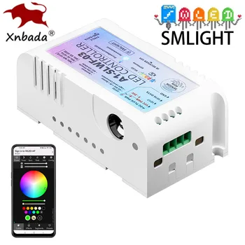 SMLIGHT WLED ESP32 mikrofon RGBIC pixelek LED vezérlő Home Assistant vezérlő vezérlő WS2812B WS2811 WS2813 WS2815 LED szalag fény DC5-24V