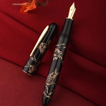Hongdian N23 Rabbit Year Limited töltőtoll High-End diákok Üzleti irodai kellékek Arany faragás írás ajándékok tollak