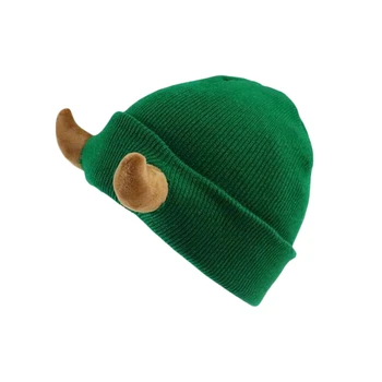 Devil Horn Hat puha kötött sapka meleg téli Halloween kalap hiphop sapka beltéri kültéri