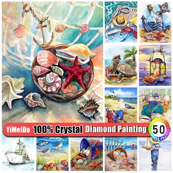 YiMeiDo 100% kristály gyémánt festmény strand strassz kép cipzáras táska gyémánt hímzés rajzfilm 5d mozaik lakberendezés