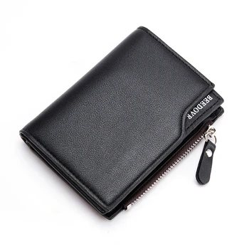 Férfi divatcipzáras pénztárca Kis rövid hitelkártyatartó Multi Clip férfi vintage mini snap pénztárca érmepénzzsebbel