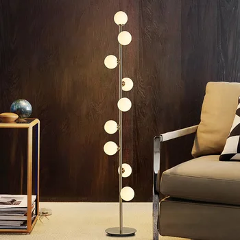 Nordic üveg állólámpák arany tetőtéri nappali hálószoba éjjeli kanapé álló minimalista lakberendezés világítás szalon lámpatestek