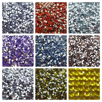 Nagykereskedelem Kristálygyanta fényes kövek 2,5 mm-es négyzetfúrók gyémántfestés hímzés strassz mozaik ezüstszürke kiegészítő
