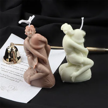 Diy nő ölelő férfi pénisz szilikon formák 3D szimuláció Férfi nemi szervek Gipsz szappan Gyertya készítése társkereső parti dekorációhoz