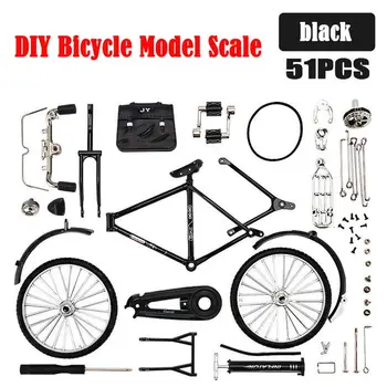 DIY retro kerékpár modell dísz ötvözet fém mini kerékpár csúsztatható összeszerelt változat gyűjtemény Ajándékok játékok gyerekeknek Felnőtt fiúk