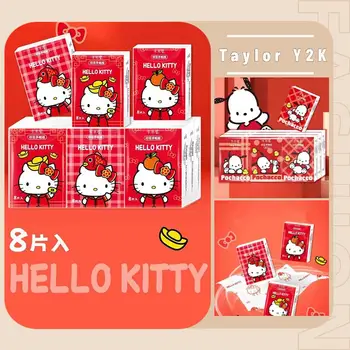 9db Sanrio Hello Kitty szalvéta anime figura Pachacco szövet rajzfilm Kawaii hordozható nyomtatás illatos ingyenes háromrétegű szerviette