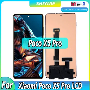 100% tesztelt eredeti Xiaomi Poco X5 Pro 5G LCD érintőképernyőhöz Poco X5Pro 5G 22101320G 22101320I LCD digitalizáló szerelvényhez