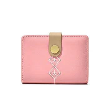 Új női pénztárca egyszínű egyszerű többfunkciós többkártyás kártyatartó kézi divatérme pénztárca