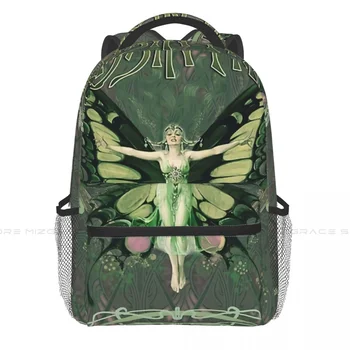Absinthe Vintage Butterfly Girl alkalmi hátizsák férfiaknak Női diákkönyvek Hátizsák Iskolai laptop táska Puha hátizsák