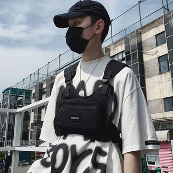Kiváló minőségű nylon férfi mellkascsomag Trend taktikai szerszámok mellény táskák Unisex vízálló felszerelés Multifunkcionális tárolás