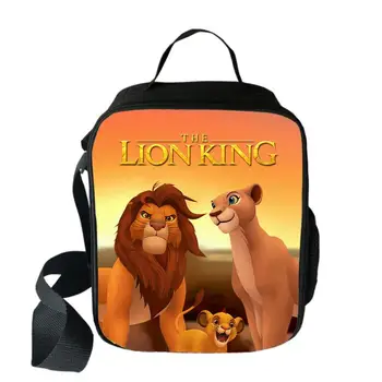 Hot Disney Az oroszlánkirály Uzsonnás táskák Diákétel hordozható szigetelt uzsonnás doboz Fiúk Lányok Rajzfilm Gyerekek Iskolai ebédtáskák Ajándék