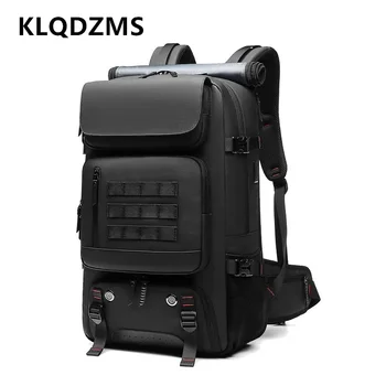 KLQDZMS Oxford szövet hátizsák Új férfi vízálló utazási iskolatáska Nagy kapacitású üzleti laptop táska USB töltő válltáska
