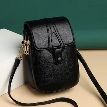 Női táska új divat pénztárca egyszerű egyszínű hosszú mini egyvállas átlós mobiltelefon-táska
