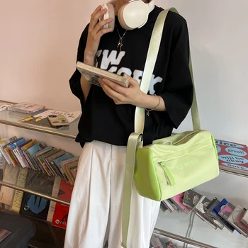 HOCODO Egyszerű nylon női crossbody táska egyszínű női válltáska alkalmi kis női Messenger táska divatos női táska